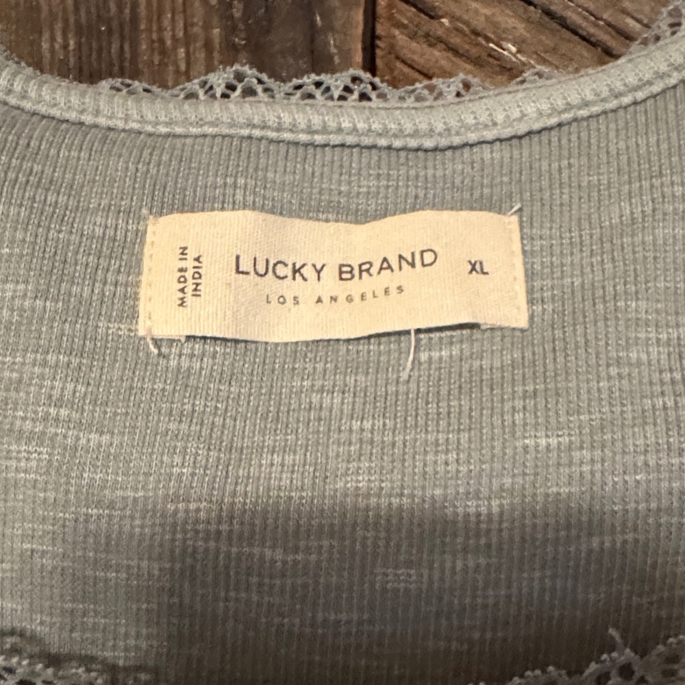 Lucky Brand Grey/Green Tank Top - Picture 2 of 4